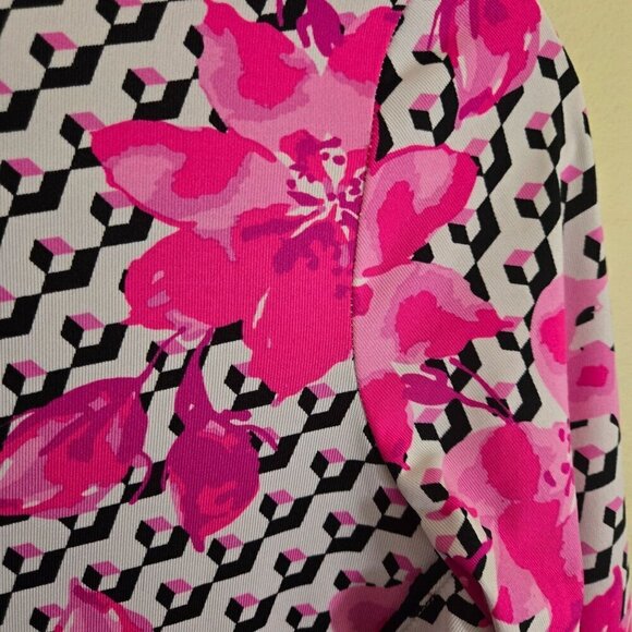 Tail White Label Benton Top Floral Long Sleeve Golf Top Size XS - Picture 3 of 5